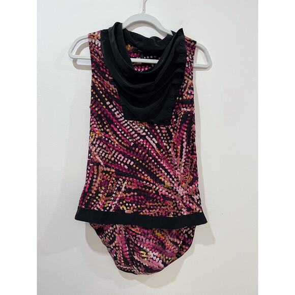 BCBG Maxazria Azalea Mist Combo Cowl Neck Blouse - Picture 1 of 6